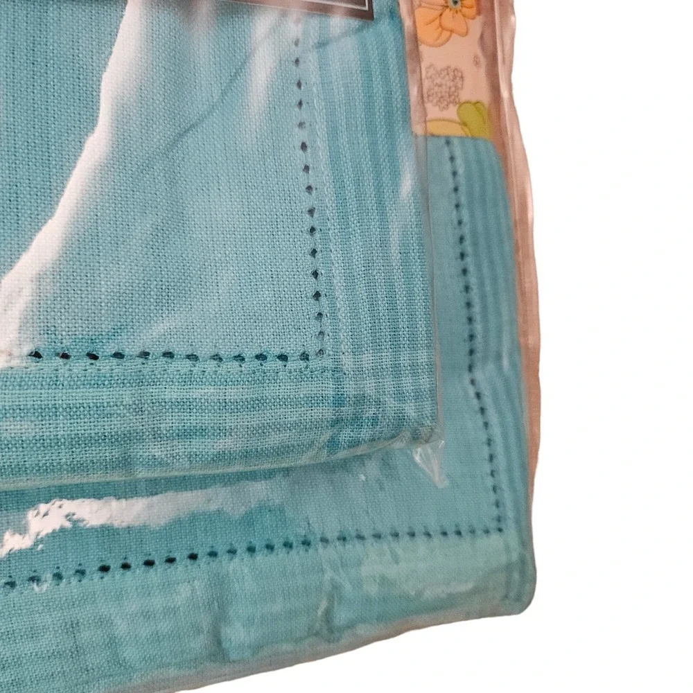 Cynthia Rowley‎ Tablecloth and Napkins Set 60 x 90 Oblong Blue Turquoise New